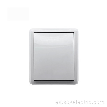 Nuevo tablero de interruptores de pared de diseño 1 cuadrilla con interruptores eléctricos blancos de luz intermedia